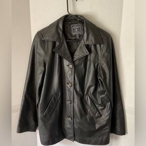 American Eagle Outfitters Black Leather jacket size medium